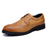 Large Size Men Brogue Carved Lace Up Business Casual Oxfords for Formal Shoes