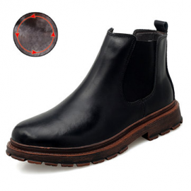 Men Classic Outdoor Work Style Non Slip Warm Lining Chelsea Boots for Boots