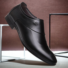 Men Microfiber Leather Slip On Business Casual Shoes for Formal Shoes