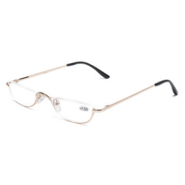 Women Vogue Vintage Light Flexible High Definition Half Frame Square Reading Glasses for Reading Glasses