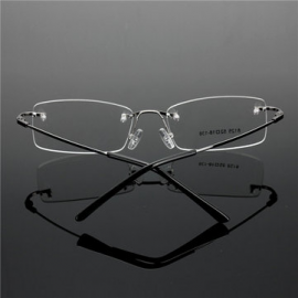 Men Rimless Glasses Memory Optical Eyeglasses Titanium Spectacles Frame for Glasses