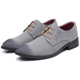 Men Carved Leather Non Slip Large Size Casual Formal Shoes for Formal Shoes