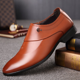 Men Microfiber Leather Slip On Business Casual Shoes for Formal Shoes