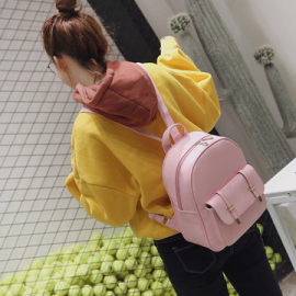 3 PCS PU Leather Women Backpacks Students Schoolbags for Backpack