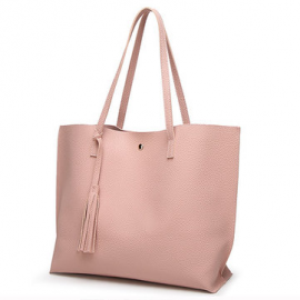 Pure Color Capacity Candy Color Tote Handbag Shoulder Bag For Women for Bags