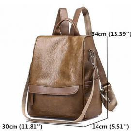 Women Anti theft Faux Leather Large Capacity Backpack Multi-function Leisure Shoulder Bags for Backpack