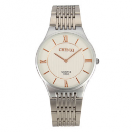 CHENXI Couple Watch Simple Stainless Steel Watch for Couple Watches