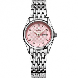 Diamonds Casual Style Ladies Wrist Watch Calendar Full Steel Quartz Watches for Watches