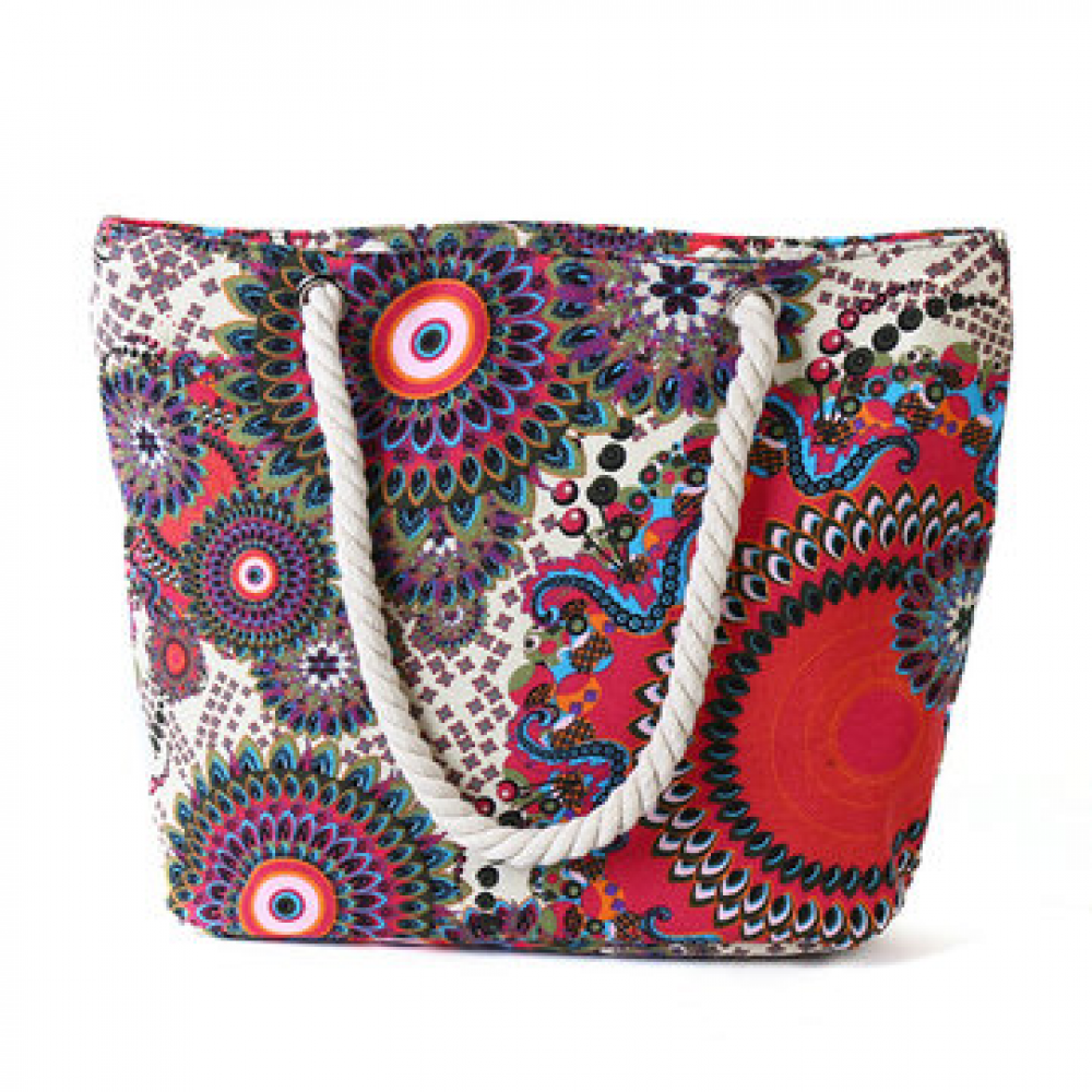 Women Canvas Handbag Print Large Capacity Shoulder Bag for Bags