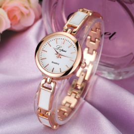 Fashion Quartz Wristwatches Stainless Steel Rhinestone Fine Strap Watches Elegant Jewelry for Women for Watches