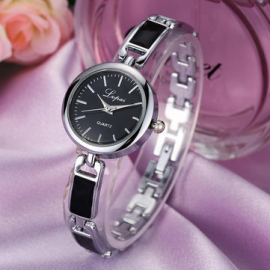 Fashion Quartz Wristwatches Stainless Steel Rhinestone Fine Strap Watches Elegant Jewelry for Women for Watches